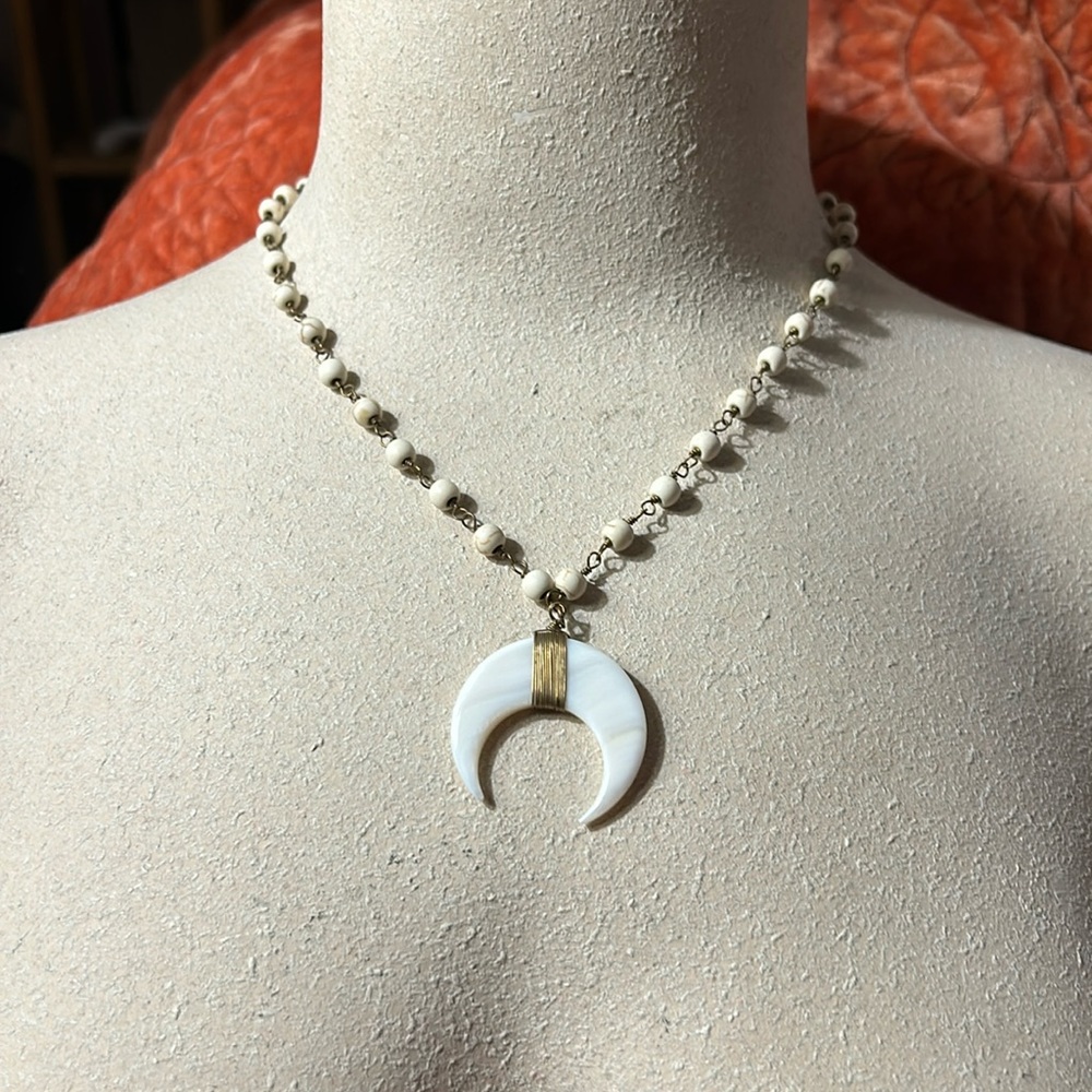 Altard state bone and bead necklace